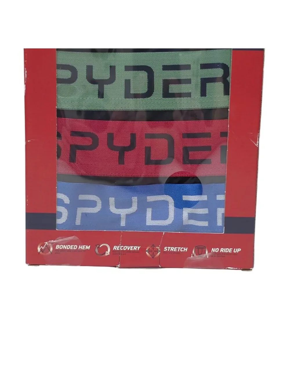 Spyder Mens Bonded Technology Boxer Briefs 4-Pack M 32-34 Stretch No Ride Up
